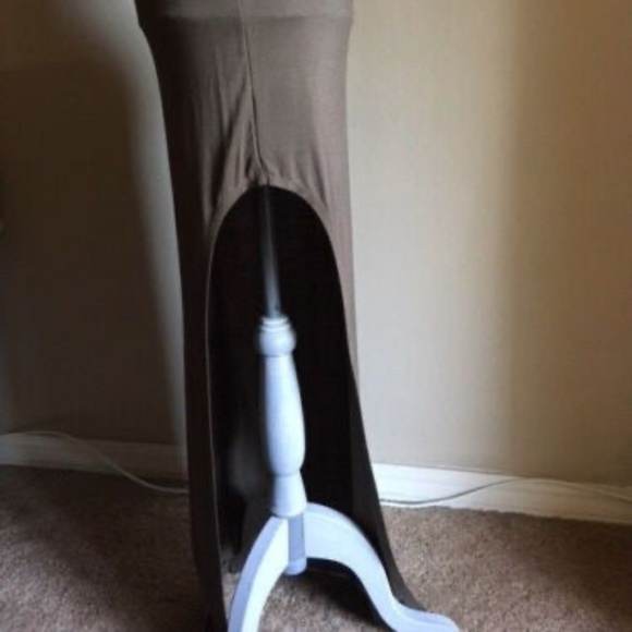 Blessed are the Meek Women's Holy Smoke Khaki Maxi Cutout Dress size XS NWT - Picture 4 of 9